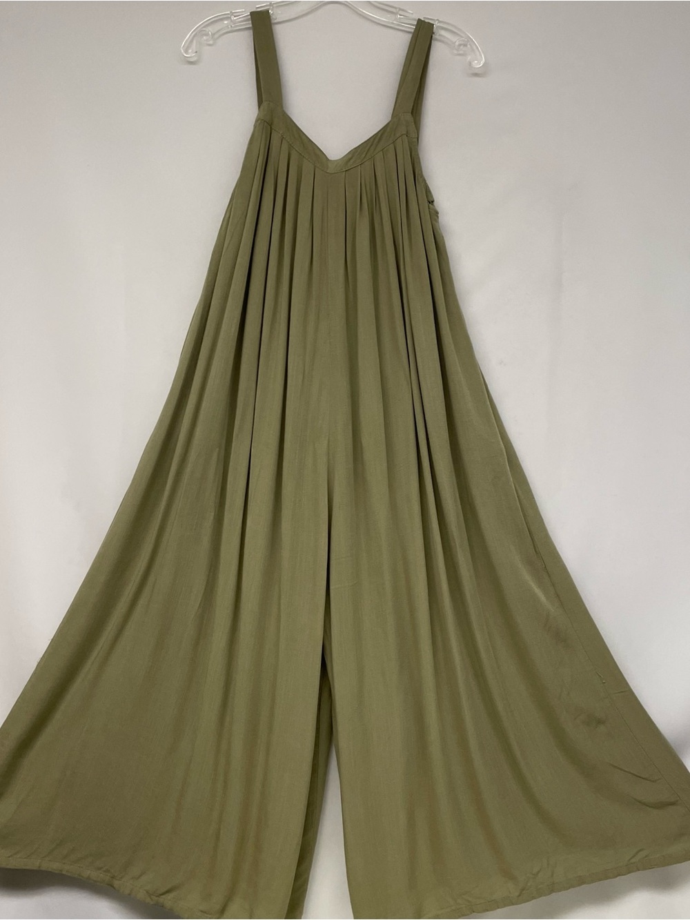 Hunter & Brown Flowy Olive Wide-Leg Jumpsuit